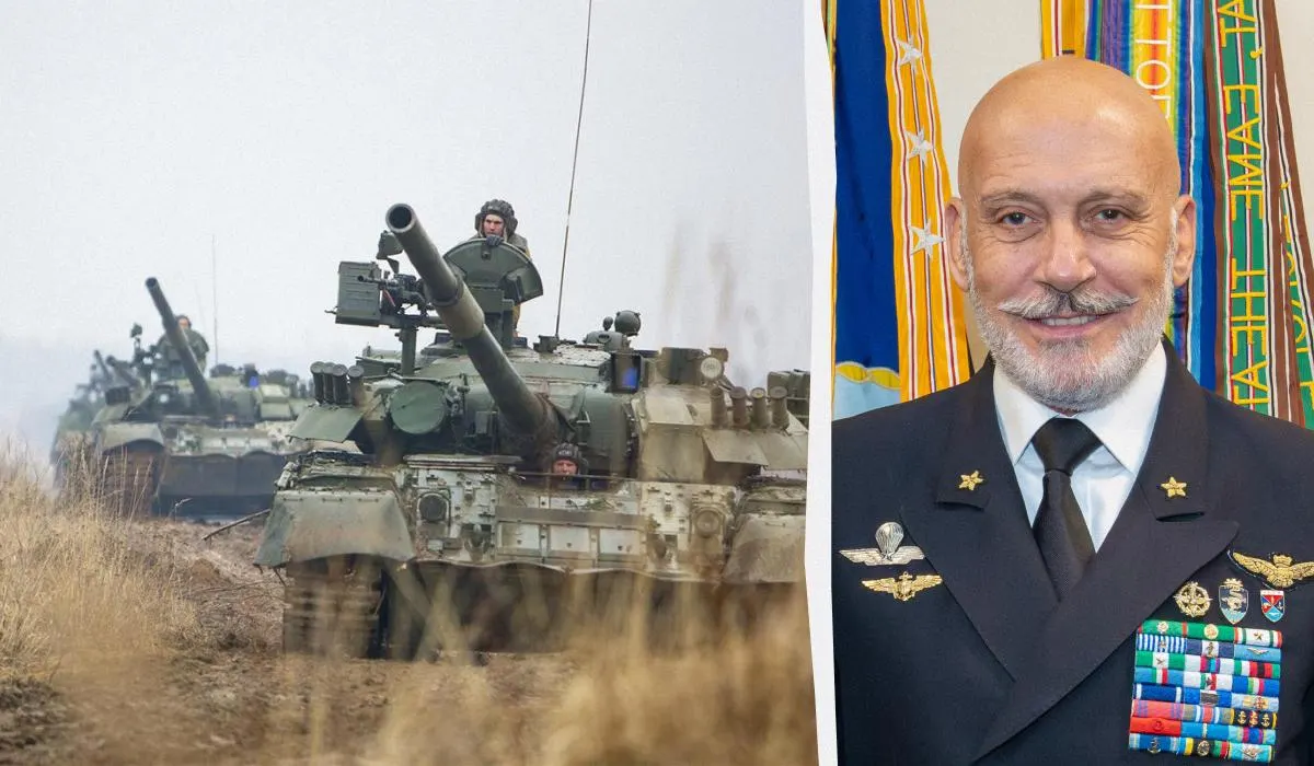 По словам адмирала НАТО, Москва наращивает военную мощь и может стремиться восстановить контроль над территориями периода до распада СССР; угрозы принимают гибридный характер и касаются не только стран Балтии.