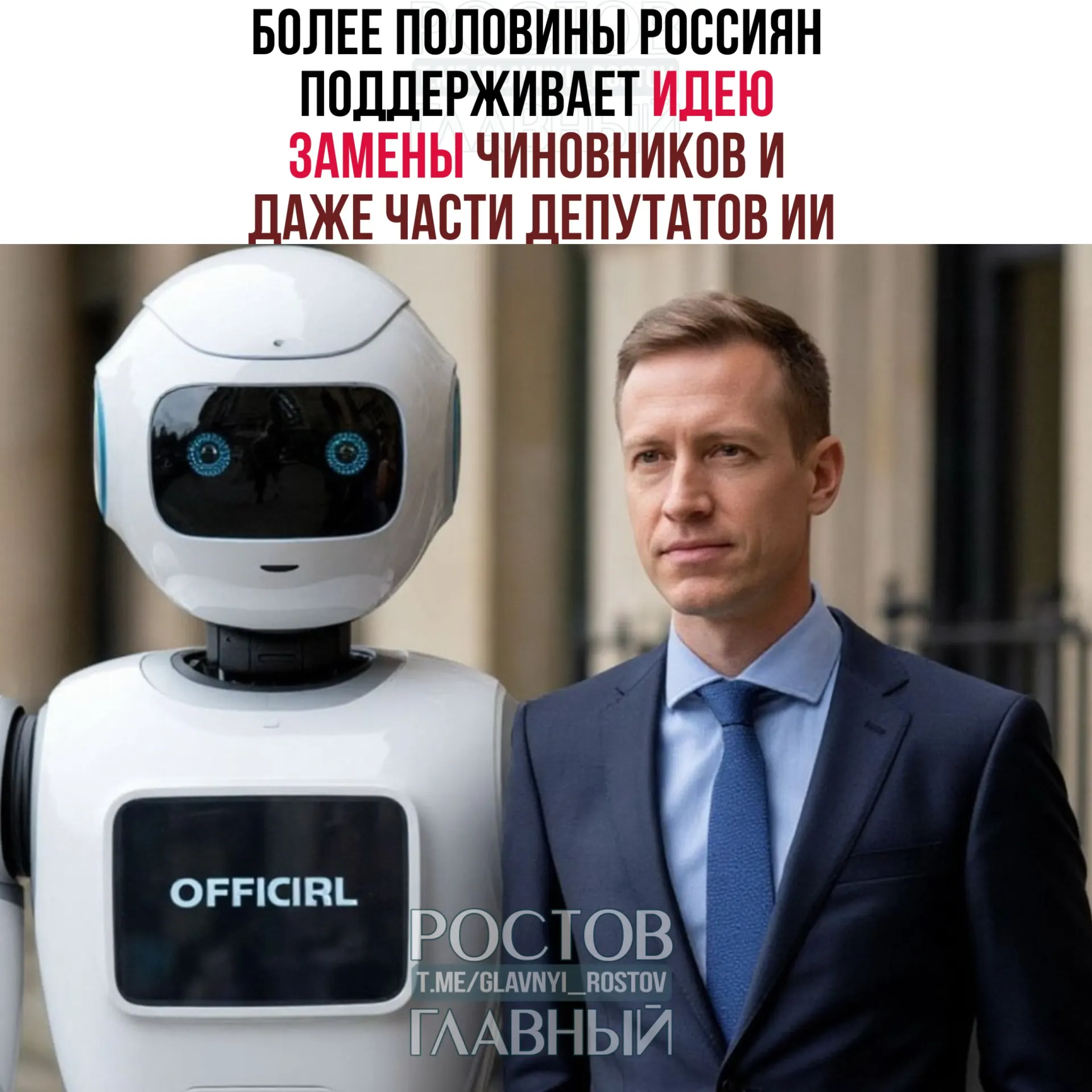 55% опрошенных считают, что искусственный интеллект может быть эффективнее, объективнее и менее подвержен коррупции; противники опасаются ошибок алгоритмов и отсутствия ответственности.