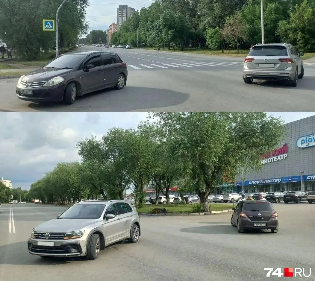 В Челябинске водитель заявляет о возможной автоподставе: Nissan Tiida резко развернулся и врезался в зад его автомобиля, после чего запись с регистратора якобы исчезла.