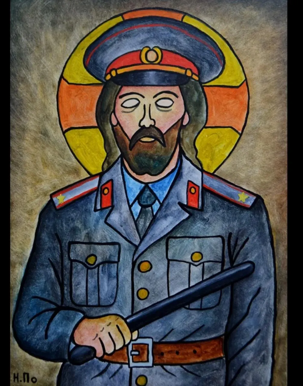 Художник сообщил, что 18 июня у него и у его знакомых прошли обыски, его допрашивали в силовых ведомствах. Ранее с его выставки изымали работы для проверки по жалобе участников православного движения.