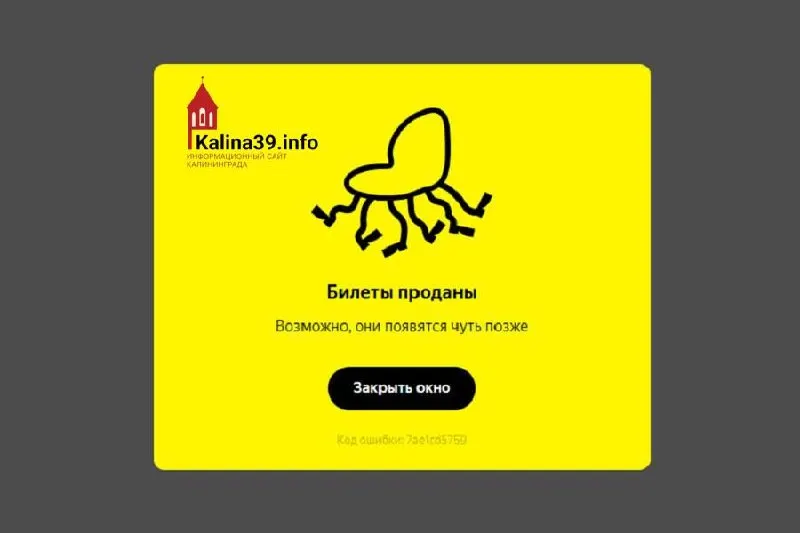 Бесплатные билеты на концерты в Калининграде исчезли почти сразу после открытия регистрации: многие жители не успели получить места на выступления, запланированные на 4 и 5 июля.