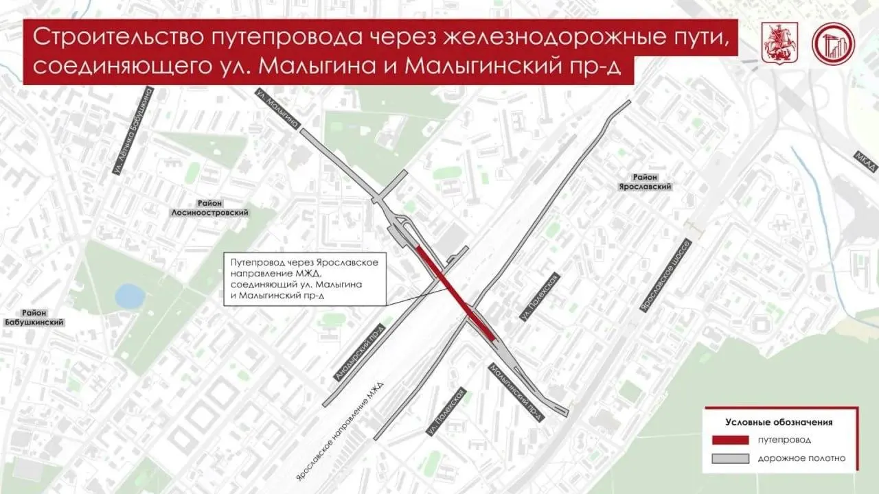 Планируют построить около 6 км дорог с парковками, велодорожками и озеленением. Ожидается снижение нагрузки на северную часть МКАД примерно на 6% и на Енисейскую улицу на 14%. Работы планируют завершить к 2028 году.