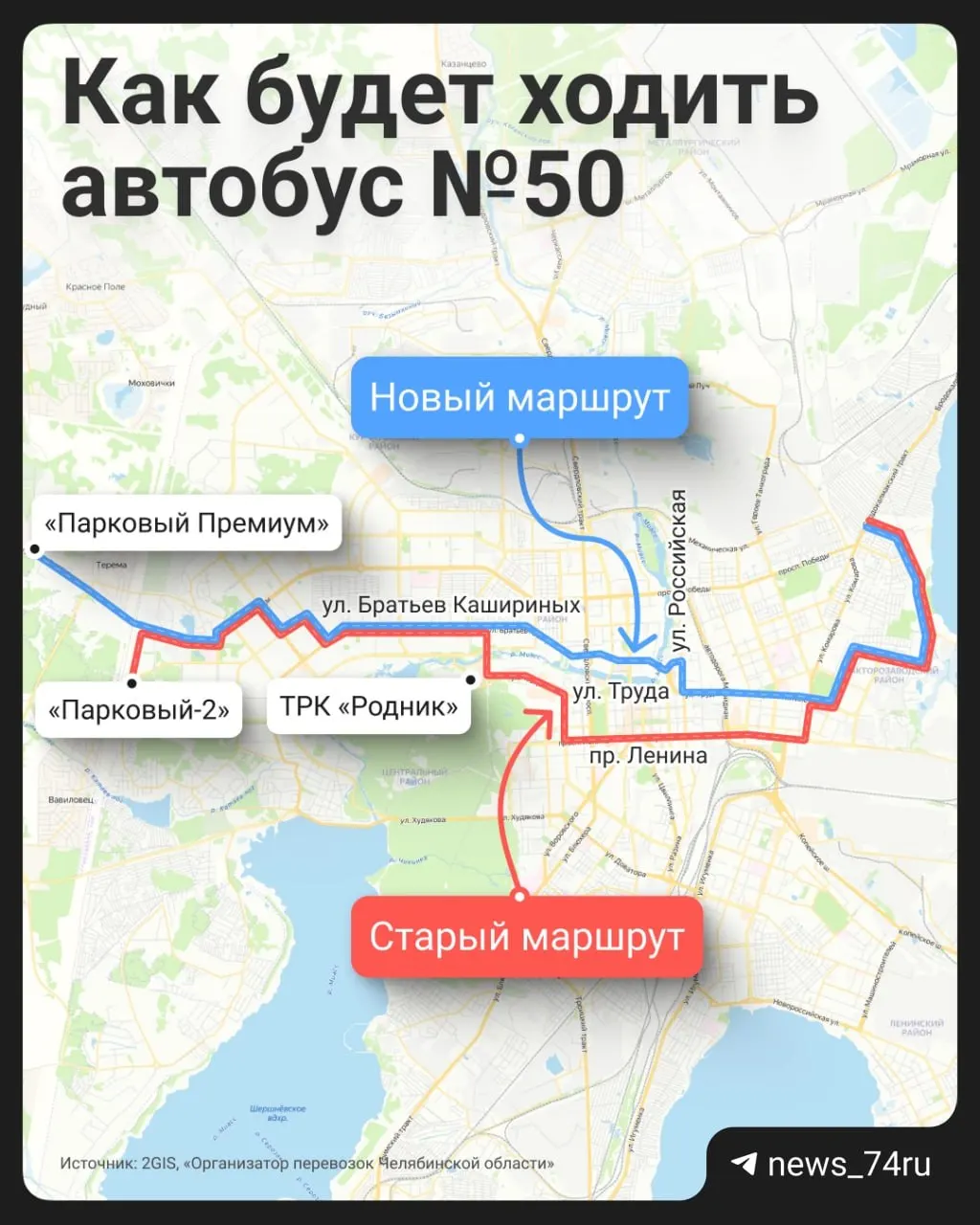 Маршрут №50 переходит на регулируемый тариф, начнёт отправляться из поселка Пригородный и больше не будет заезжать на проспект Ленина.
