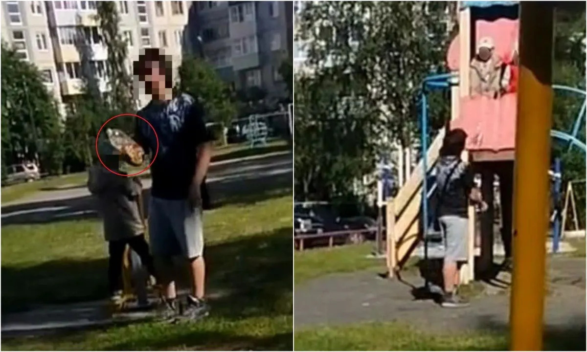 На детской площадке в Петрозаводске подросток плескал и предлагал детям понюхать жидкость из бутылки; родители готовятся обращаться в полицию.