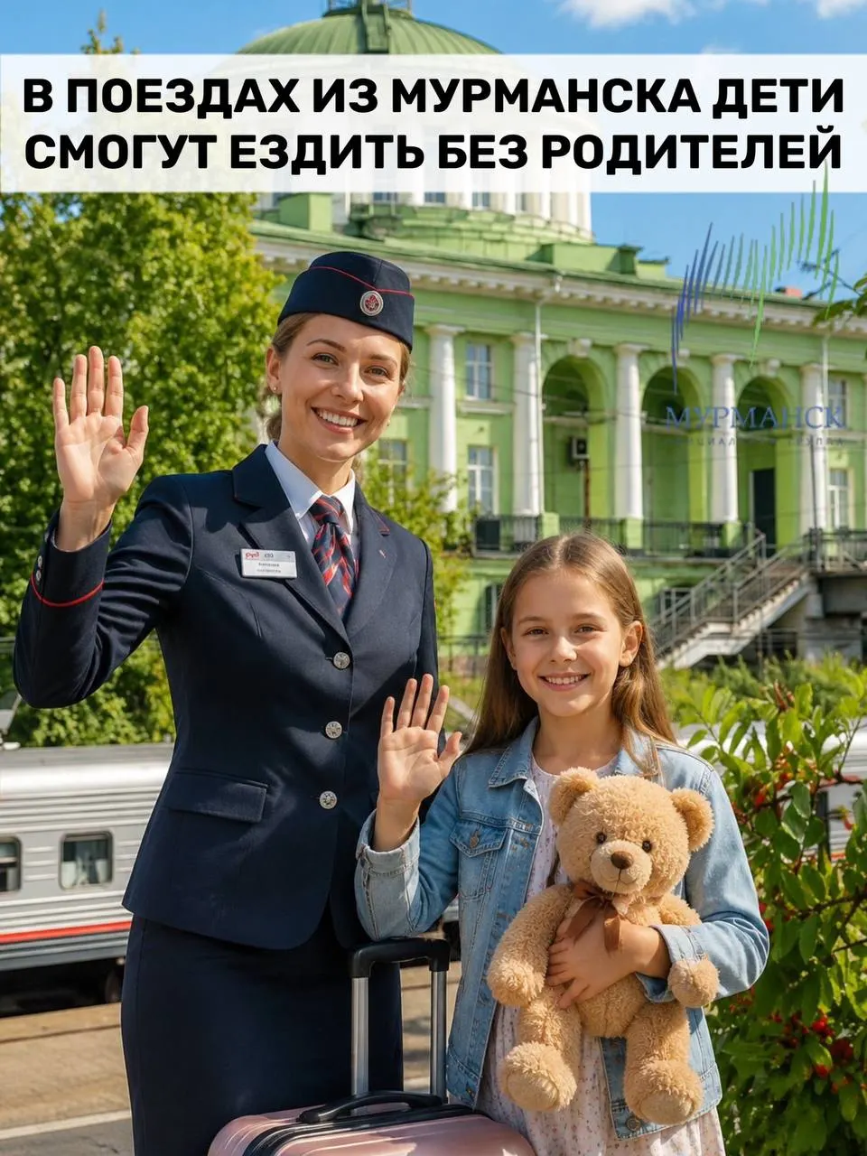 С 10 лет дети из Мурманска могут путешествовать поездом без сопровождения родителей. Родитель платит от 1 500 до 3 500 рублей; за ребёнком следят начальник поезда и проводник, а по прибытии его передадут лицу, указанному в заявлении.