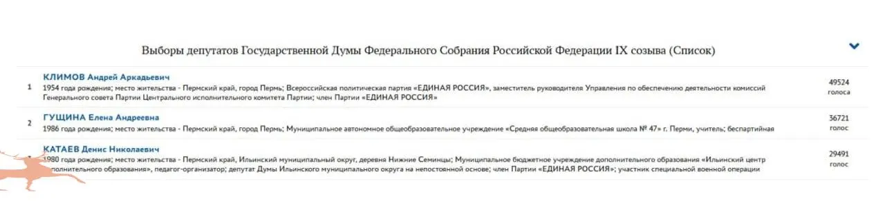 В праймериз «Единой России» в Пермском крае победили проверенные кадры: партийный список возглавил сенатор Андрей Климов, тогда как представители «новой элиты» из числа участников СВО не получили ожидаемой поддержки и вряд ли пройдут в Госдуму.