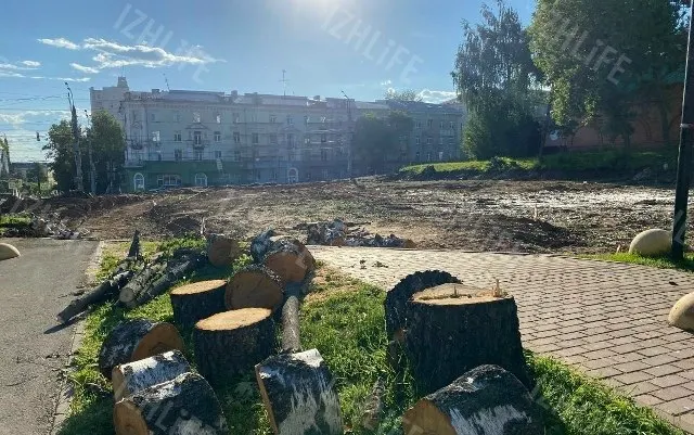 Рядом с Троицким собором в Ижевске срубили несколько берез в рамках работ по благоустройству улицы Удмуртской. Местные жители возмущены вырубкой и призывают сохранить зелёные насаждения.