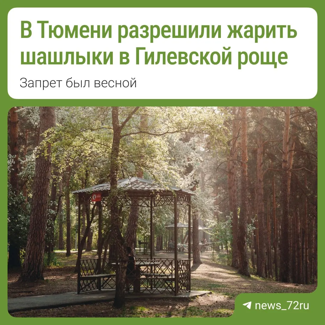 В Тюмени смягчили часть ограничений противопожарного режима: в Гилевской роще и городских лесах вновь разрешено пользоваться специально обустроенными местами для приготовления пищи на открытом огне.