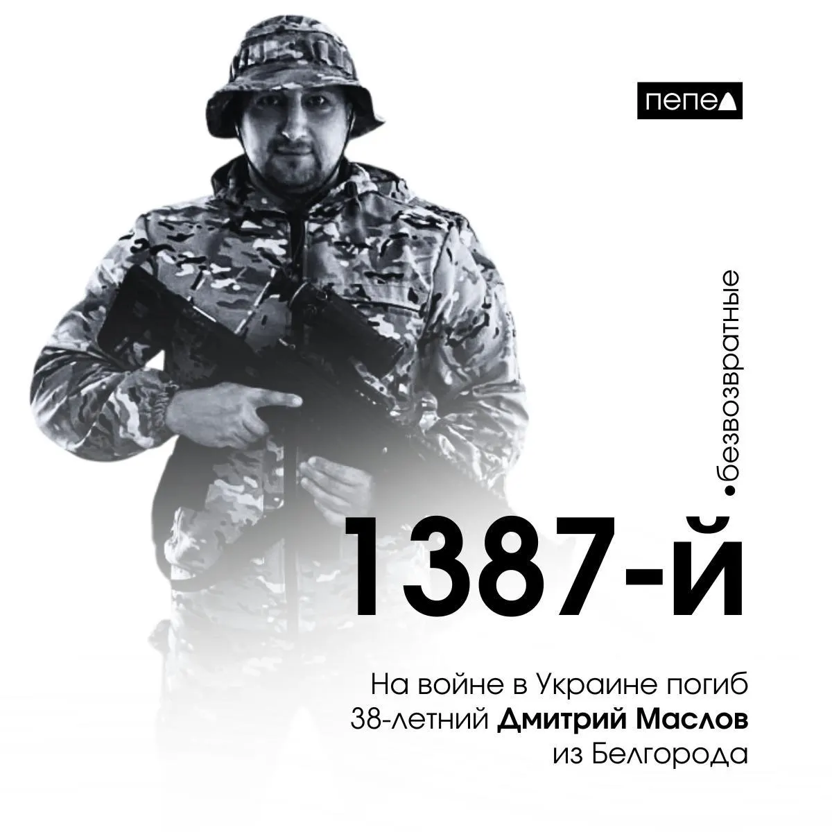 По имеющимся данным, Дмитрий Маслов погиб 28 ноября 2023 года. По подсчётам, он стал 1387‑м из 2846 жителей Белгородской области, погибших в ходе конфликта.