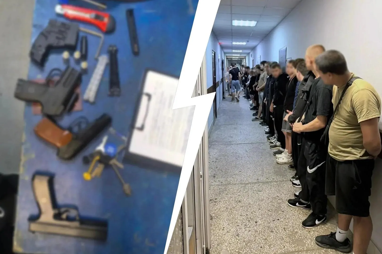 После массовой потасовки на ЧМЗ в отдел доставили 69 человек, в том числе 48 несовершеннолетних; у участников изъяли ножи, пневматическое оружие и сигнальный пистолет.
