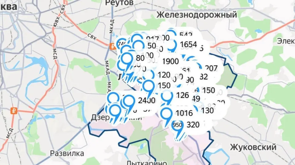 Администрации нескольких округов Московской области разместили интерактивные карты с адресами «заглубленных помещений» — подвальные помещения, подземные паркинги и почтовые отделения — и указали их площадь и вместимость.