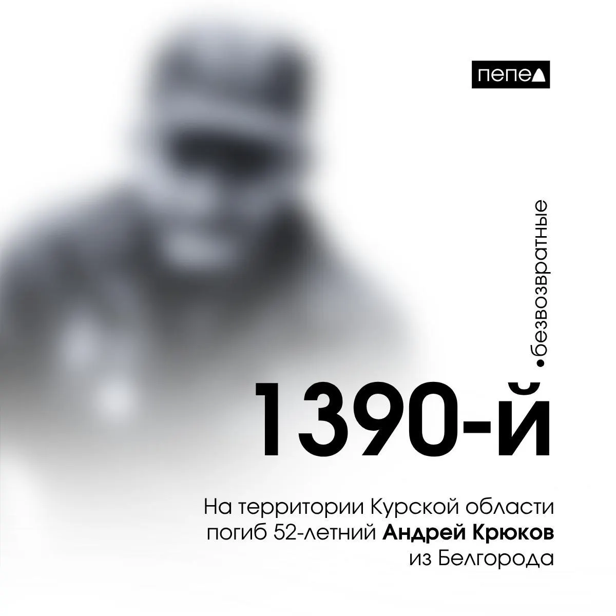 Мужчина погиб 20 ноября 2024 года под Ольговкой. В учётных сводках он указан как 1390-й погибший из Белгородской области; общее число погибших жителей региона составляет 2846 человек.