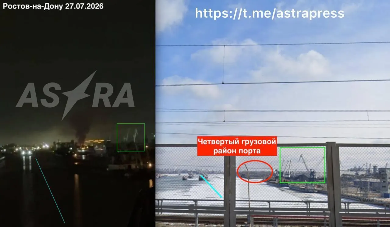 Над четвертым грузовым районом порта поднялся дым. Жители всю ночь сообщали о взрывах и пожарах; губернатор сообщил о двух погибших и пяти пострадавших. На улице Береговой повреждён жилой дом — эта улица находится рядом с атакованной частью порта.