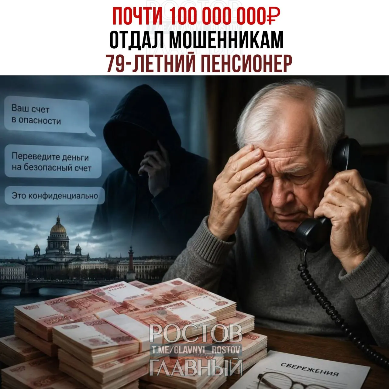 Мужчину несколько недель обманывали, представляясь сотрудниками разных ведомств: он передал курьеру 95 млн рублей и драгоценности. По факту мошенничества возбуждено уголовное дело, полиция устанавливает причастных.