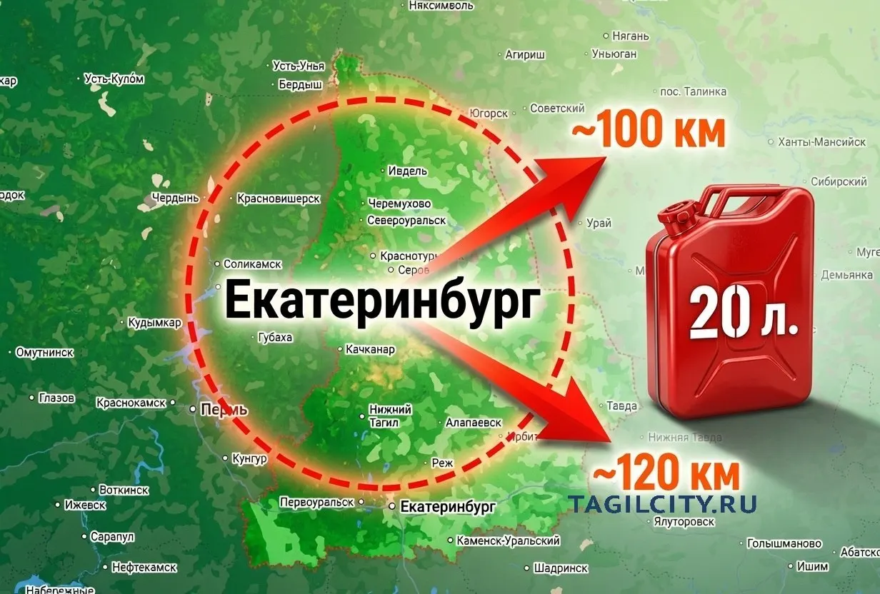 Короткие маршруты в Свердловской области, которые можно посетить, имея около 20 литров топлива. Список направлений, расстояния и важное напоминание о подсчёте километров.