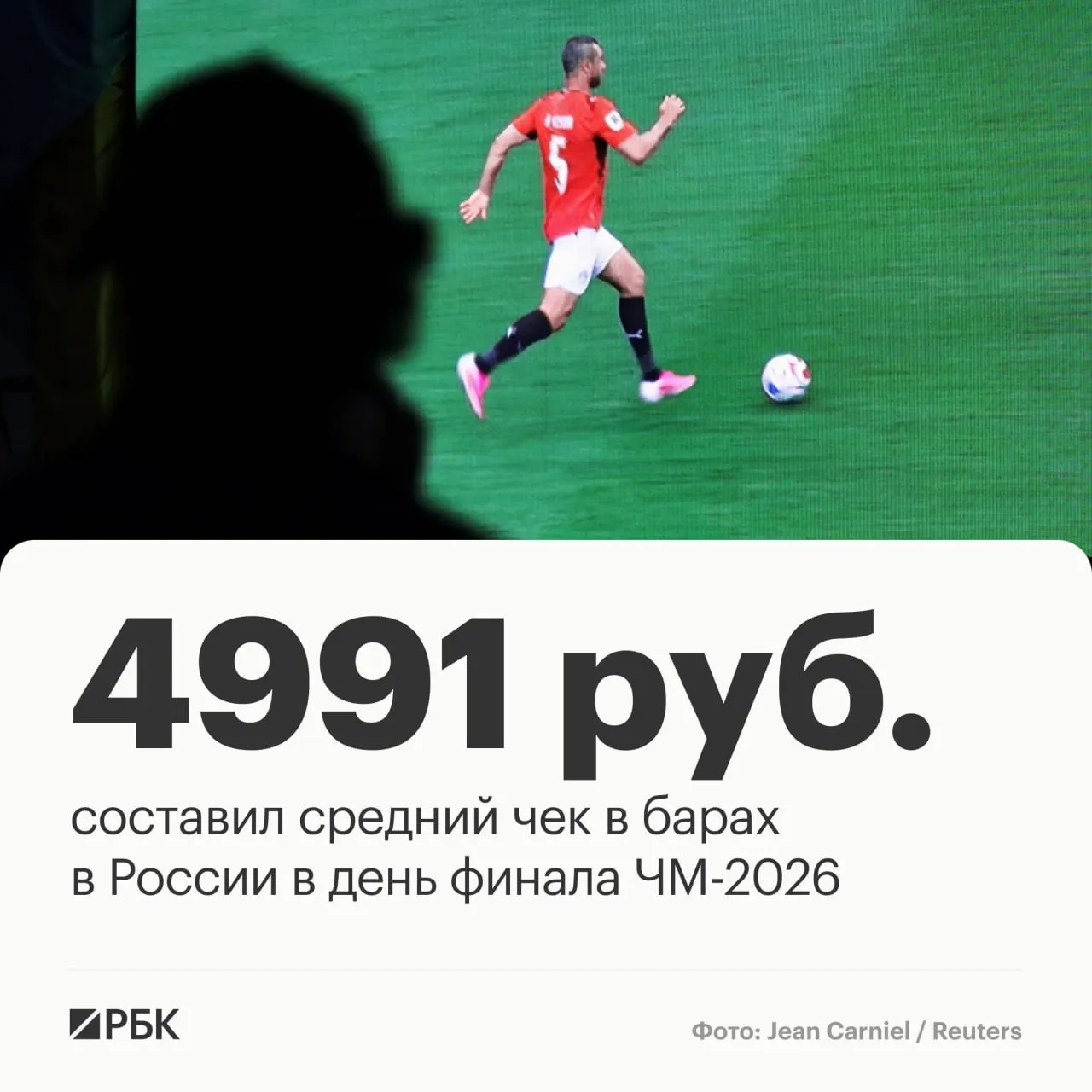 По данным аналитического центра «Чек Индекс», средний чек в барах за период 11—19 июля составил 3 970 руб. В день финала он достиг 4 991 руб., в Москве — 8 044 руб.