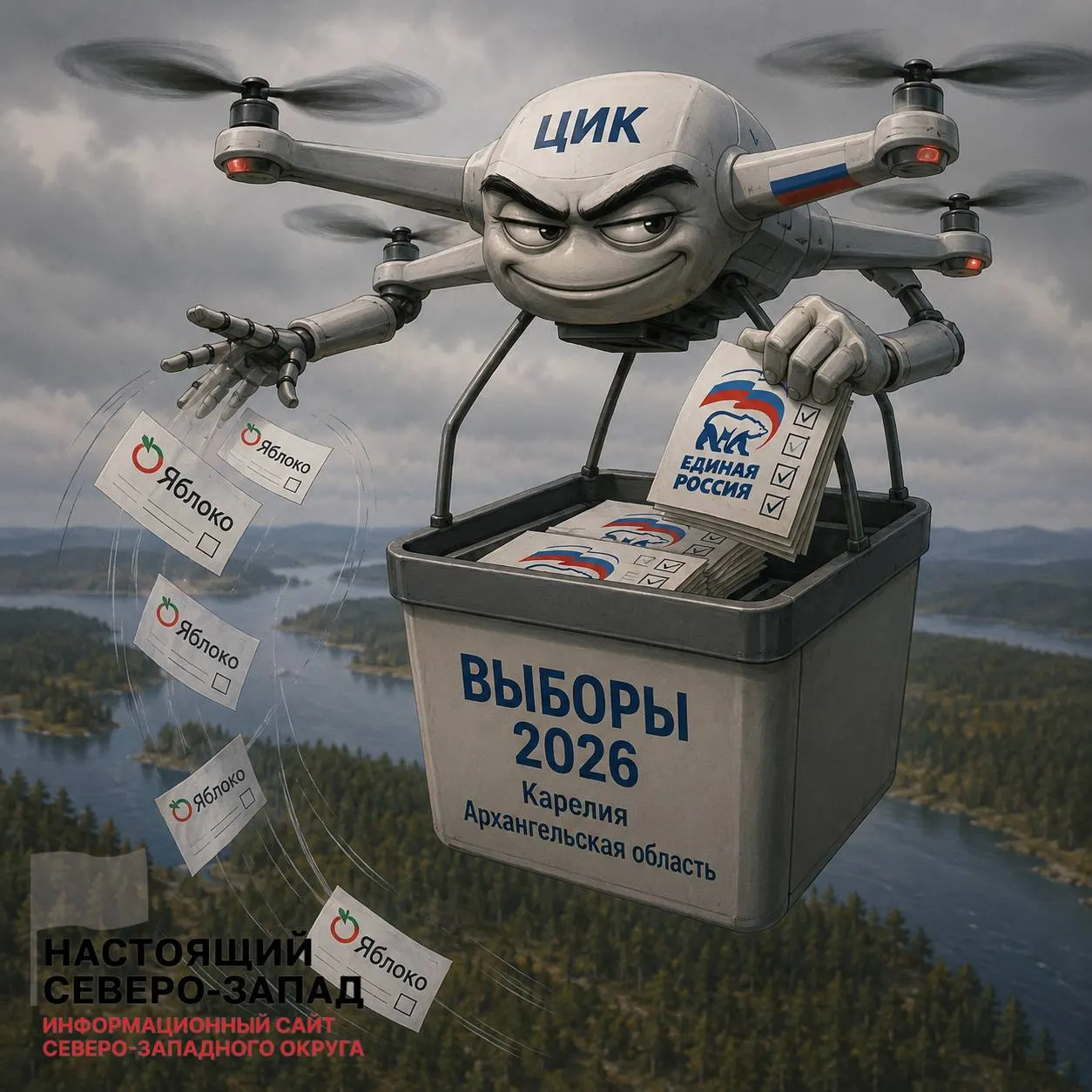 Осенью 2026 года в труднодоступных районах Карелии и Архангельской области пройдет эксперимент: дроны доставят избирательные бюллетени и вернут протоколы после голосования.