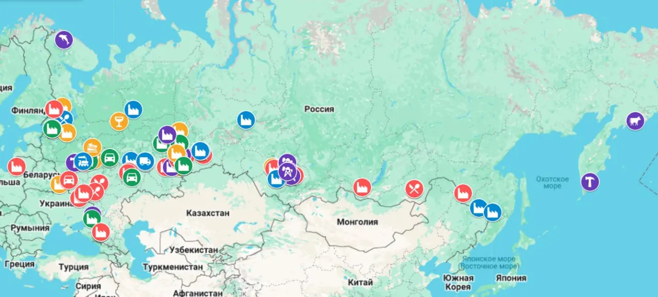 Карта фиксирует остановки производств, массовые увольнения и задержки зарплат по регионам: в 2026 году число проблемных предприятий превысило показатель 2025 года.