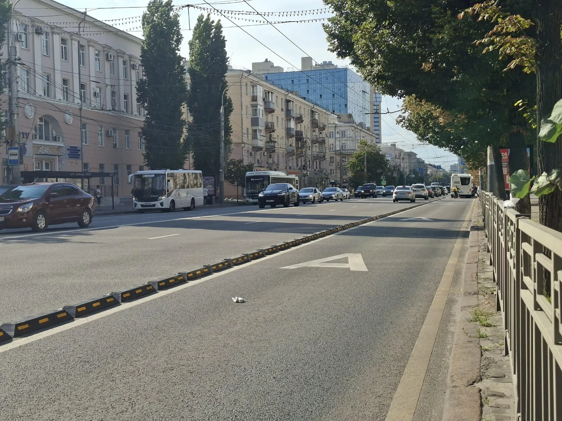 Остановки вдоль участка от ВГУ до Кольцовской обновят и появятся к середине сентября.