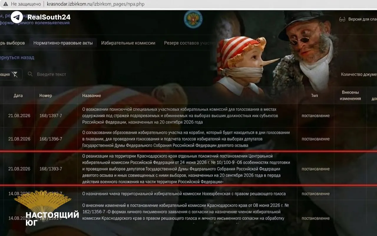 Избирательная комиссия региона разрешила досрочное голосование, однако конкретный перечень муниципалитетов и точные даты пока не опубликованы.