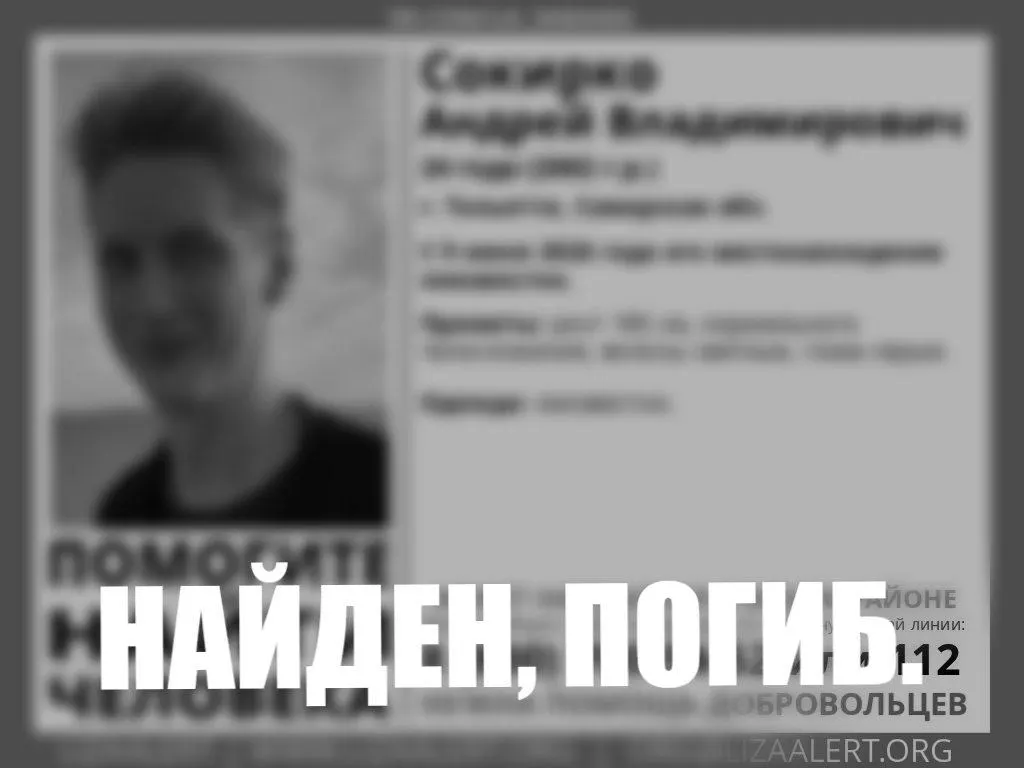 24-летний врач-педиатр пропал два месяца назад; тело найдено в лесном массиве Тольятти. Причина смерти пока неизвестна.