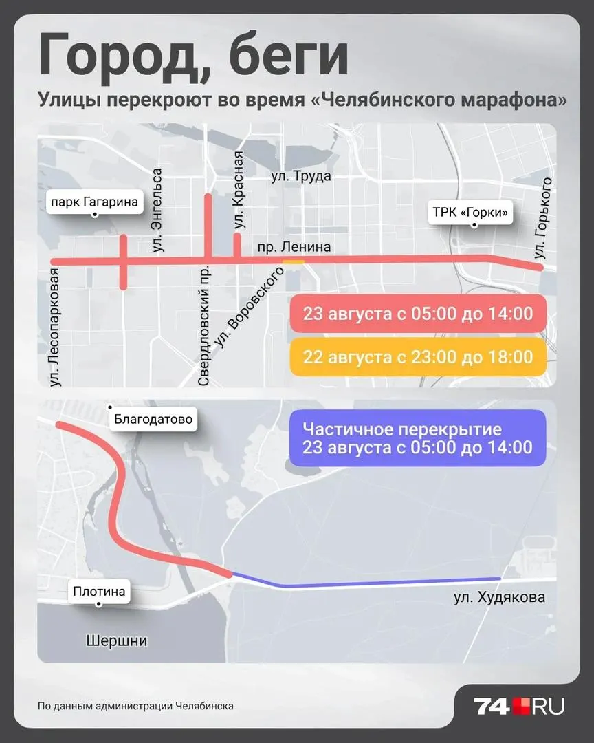 В ночь на 22–23 августа и в сам день мероприятия ограничат движение: перекроют проспект Ленина, Красную, Свердловский проспект и другие участки, частично закроют улицу Худякова.