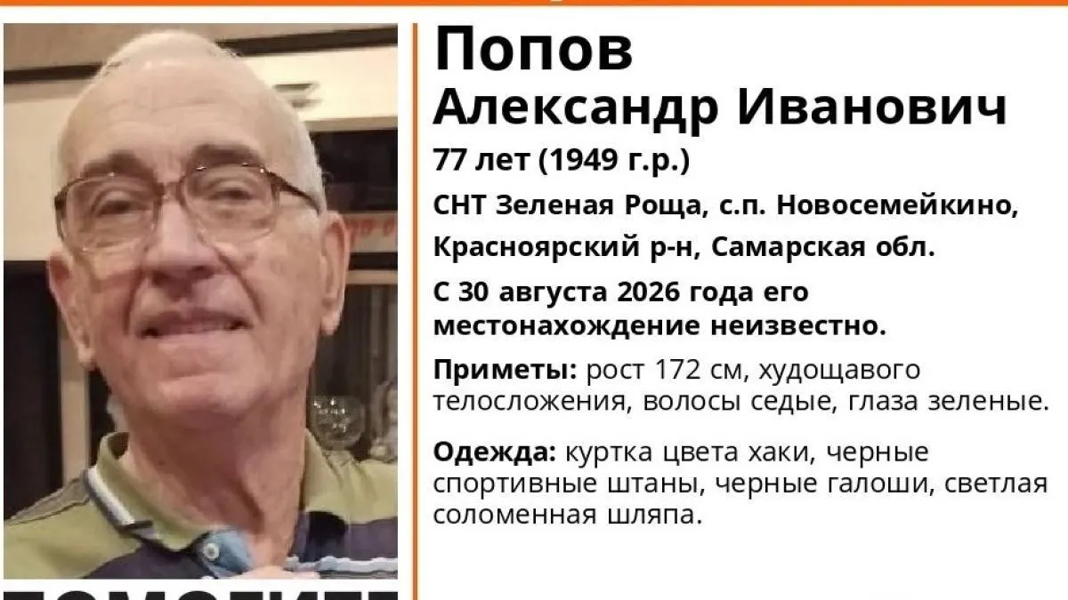 Пенсионер пропал в СНТ «Зелёная Роща» в Новосемейкино; мужчина дезориентирован и нуждается в медицинской помощи.