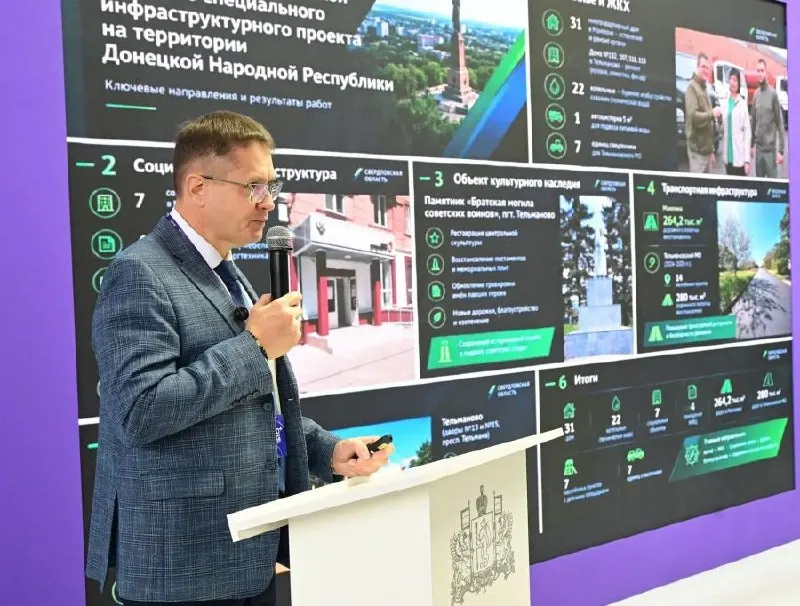 На средства регионального бюджета и предприятий Урала отремонтировали жилье и дороги в новых регионах; данные представлены на профильной выставке TechnoBuild.