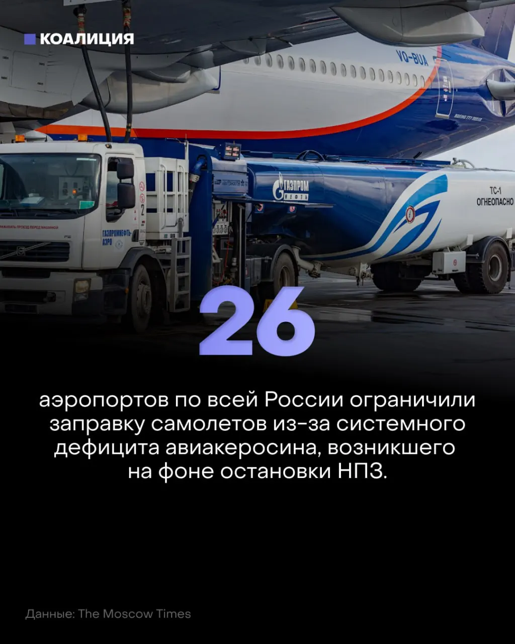 Ограничения на заправку самолётов введены в 26 аэропортах страны; режим в Пулково продлён до марта 2027 года; цены на керосин растут, экспорт временно ограничен.