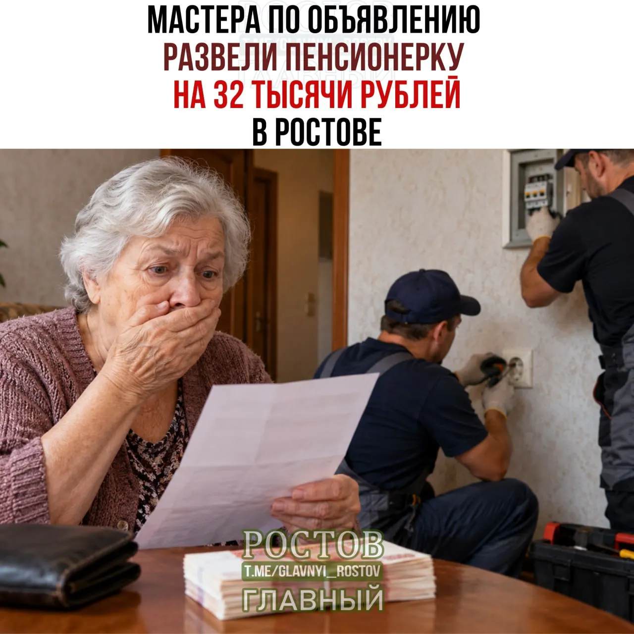 Пенсионерка из Ростова рассказала о дорожном счёте за работы по электрике после визита мастеров по объявлению; предупреждение об уточнении стоимости до начала работ.