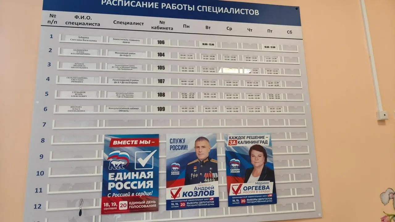 Местная жительница сообщила о размещении партийной агитации в поликлинике; спорный эпизод вызвал вопросы к власти.