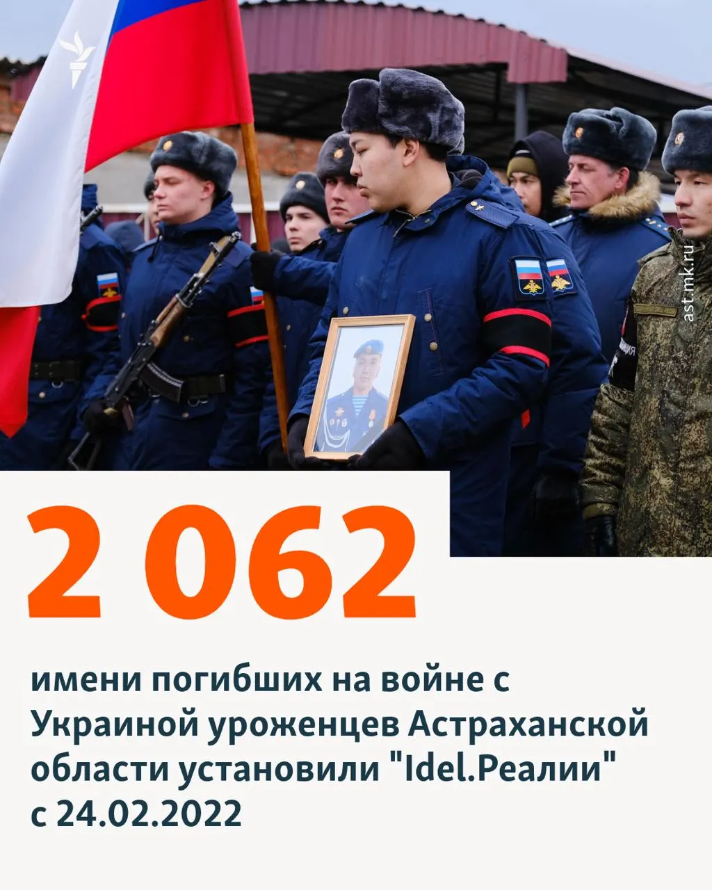 Подсчет погибших среди уроженцев Астраханской области ведется с 24 февраля 2022 года.