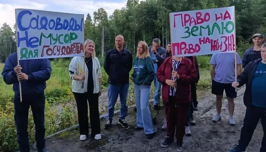 76 семей подали иск к министерству с требованием оформить приватизацию участков, переданных товариществу в безвозмездное пользование; спор дошел до суда и продолжает развиваться.
