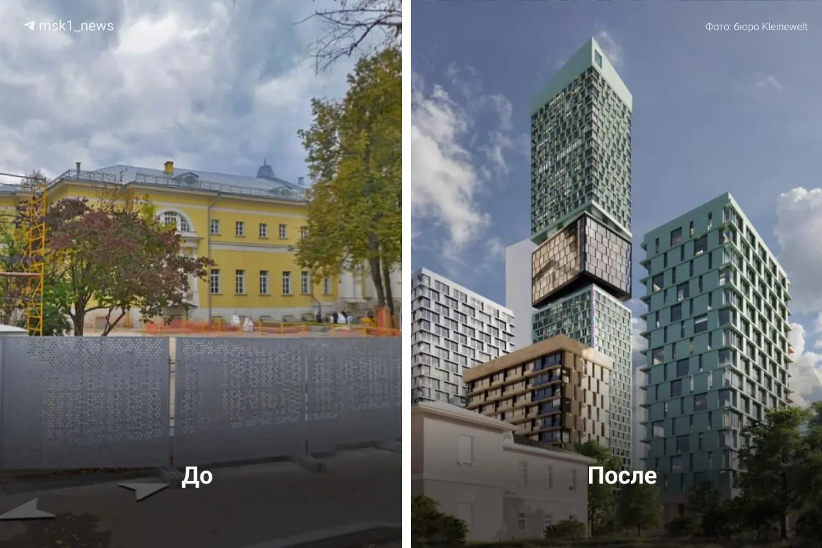 Историческую больницу в Даниловском районе реконструируют: в главном здании откроется культурный центр, рядом разместится волонтёрский центр, остальные корпуса снесут, на месте вырастут башни до 250 метров.