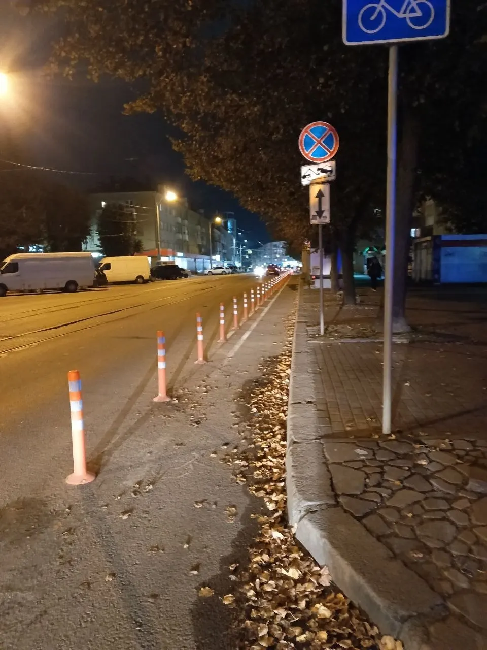 Городские власти оградили велополосу ограждениями и превратили её в велодорожку, чтобы избежать перекрытия проезда припаркованными автомобилями; установка камеры наблюдения может быть выполнена позже.