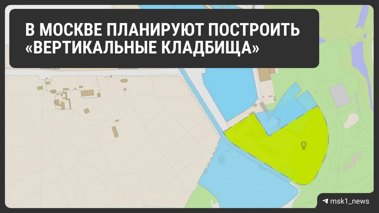 Планируемый многоэтажный колумбарий предусматривает 19 200 ниш для праха на этажах 2–5 и 46 VIP-комнат на верхнем этаже; строительство запланировано на 2027–2029 годы.