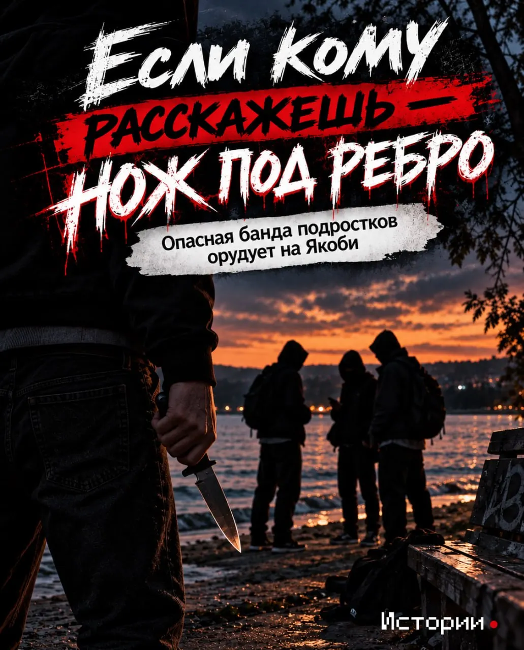 В благополучном на первый взгляд районе города группа подростков нападает на прохожих: наносят удары, угрожают ножами и требуют ценные вещи. Жители выражают тревогу.
